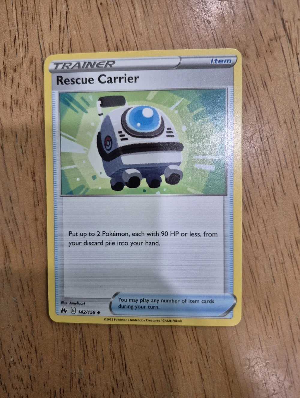 QTY 1 Pokémon Trainer Item Rescue Carrier